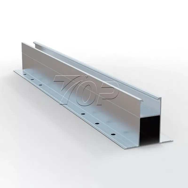 Sistema de minirail para solar de telhado metal trapezoidal