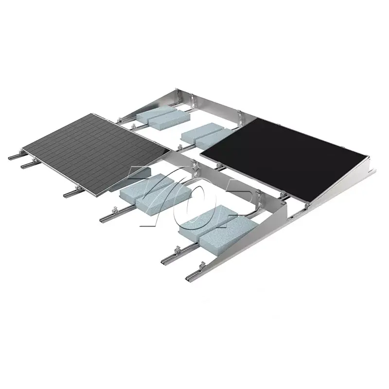 Suportes solares para telhados planos