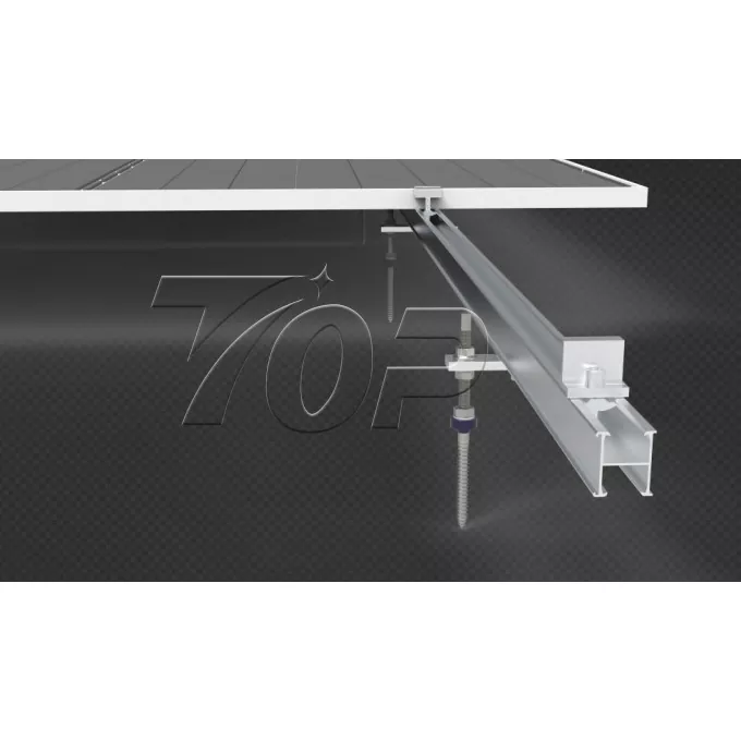 Sistema de montagem em telhado de trilho solar ultra -solar
